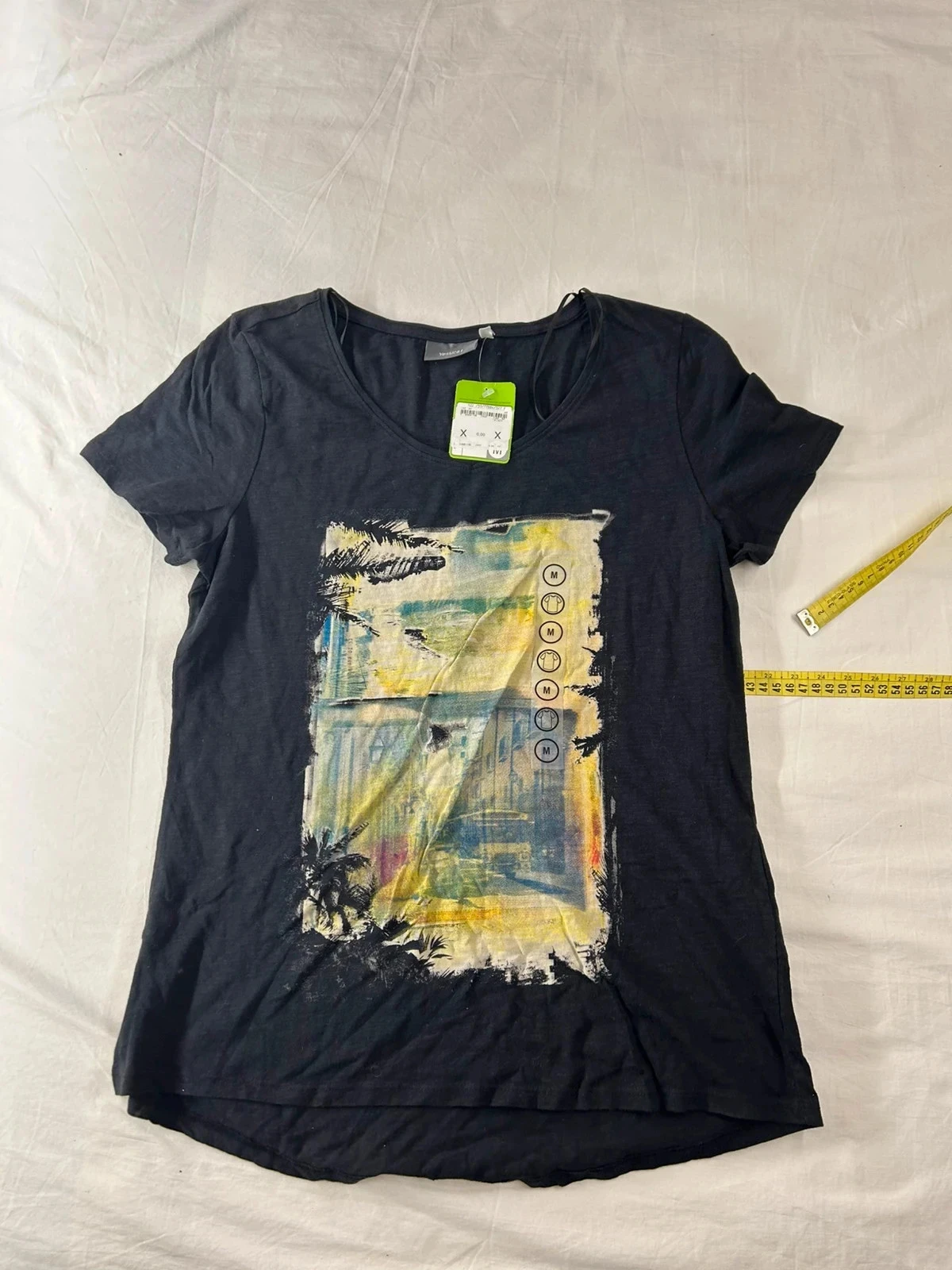 T-shirt noir à motifs vintage yessica c&a